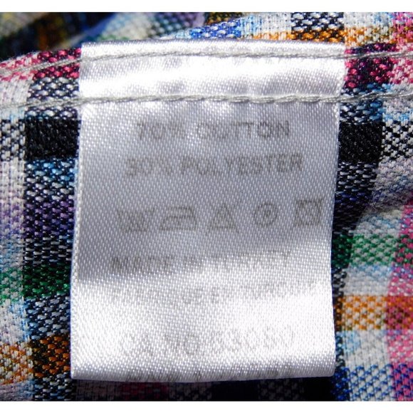 Franco Negretti Montreal Mens Medium Pink Blue Black Plaid Button Front Shirt - Picture 4 of 12